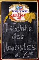 Tafel: Früchte des Herbstes